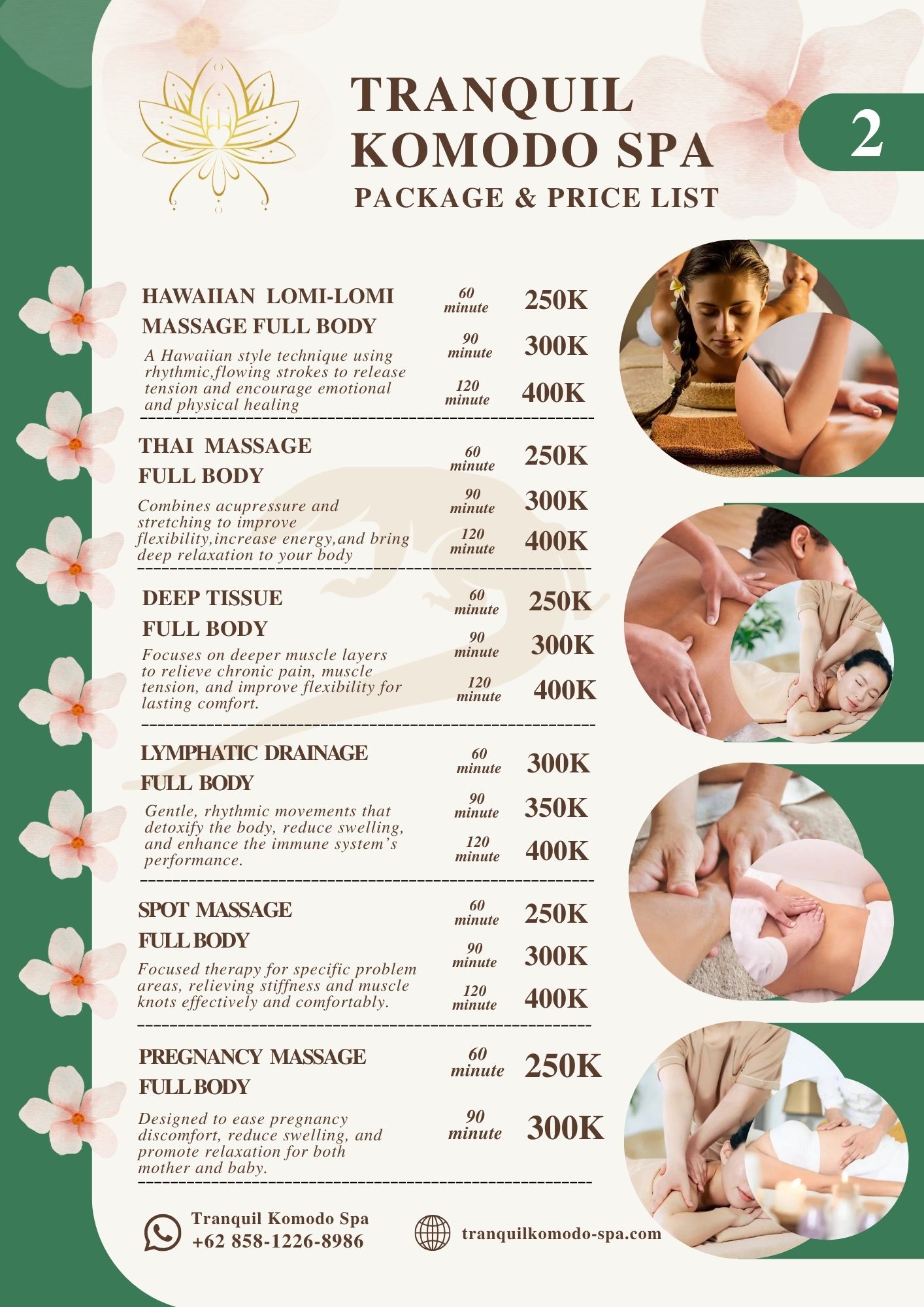 Deep Tissue, Thai Massage, lomi-lomi, LYMPHATIC  DRAINAGE, spot  massage & Pregnancy  massage